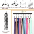 Hat Organizer Wooden Wall-Mounted 12 Stainless Steel Clips