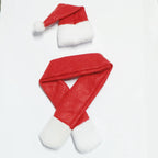 Hat & Scarf Set Soft Knit Red One Size