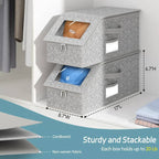 Hat Storage Boxes Holds 24 Hats Stackable Clear PVC Window
