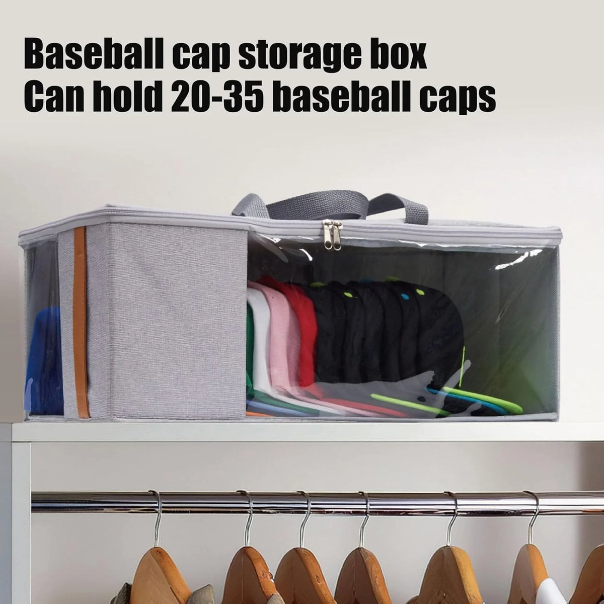 Hat Storage Case Breathable Mesh Holds Up To 35