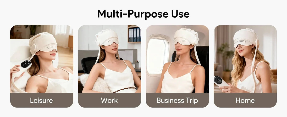 Head & Eye Massager Six-Zone Heated Visor