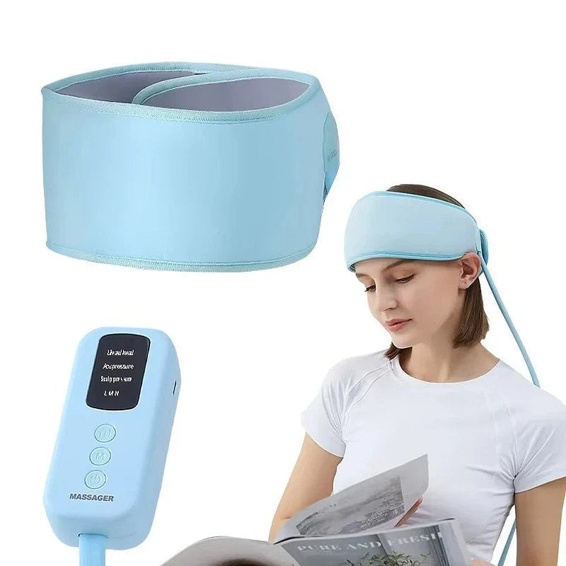 Head Massager Wireless Six-Zone Airbags Adjustable Heat
