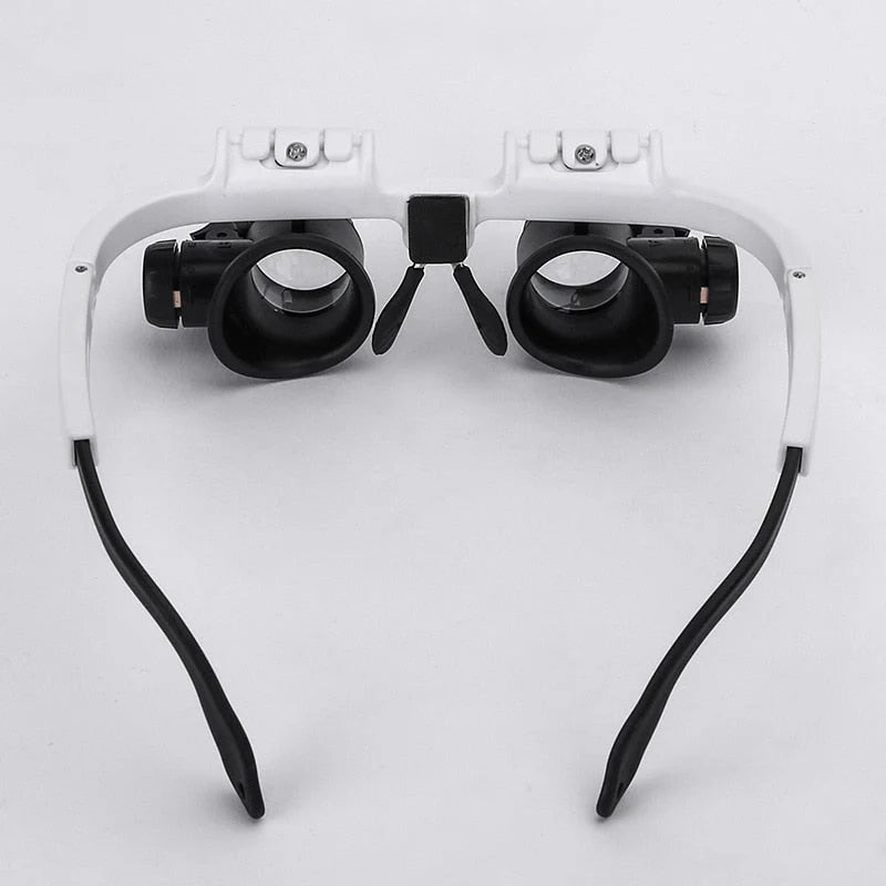 Head-Mounted Magnifying Glasses LED Light & 3 Magnification Settings
