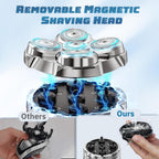 Head Shaver Magnetic 5D Heads Waterproof 120 Min Runtime