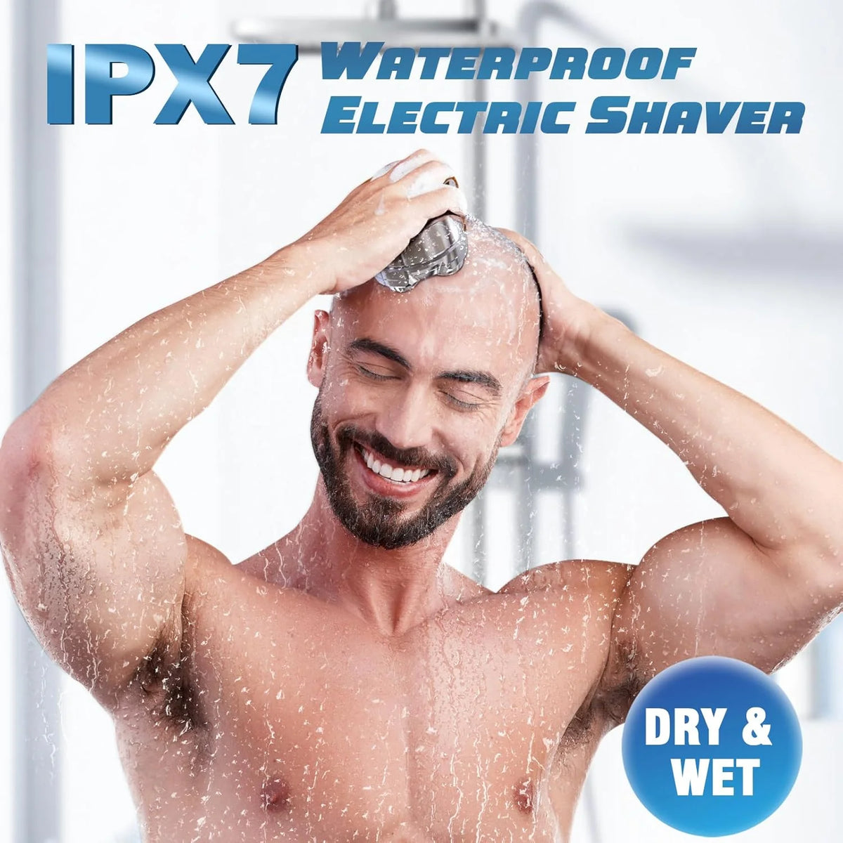 Head Shaver Magnetic 5D Heads Waterproof 120 Min Runtime