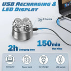 Head Shaver Magnetic 5D Heads Waterproof 120 Min Runtime