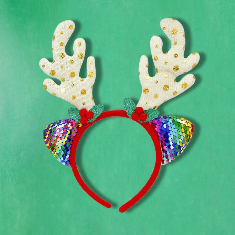 Headband Christmas Santa Figurines Soft & Lightweight