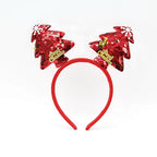 Headband Christmas Santa Figurines & Sparkling Bows