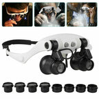 Headband Magnifier LED Light & Interchangeable Lenses