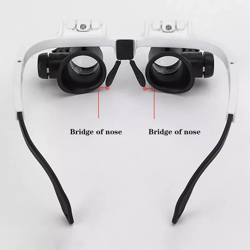 Headband Magnifying Glasses LED Light & Interchangeable Lenses