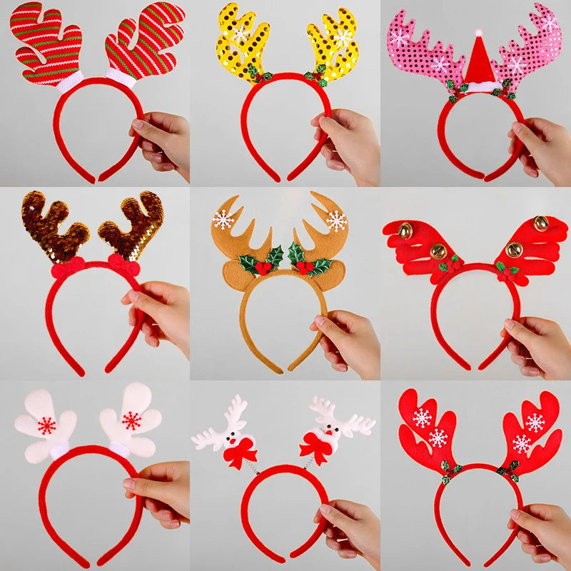 Headband Reindeer Antlers Soft Felt & Flexible Fit