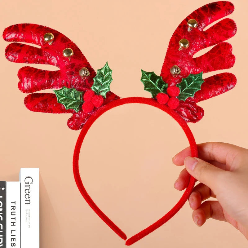 Headband Reindeer Antlers Soft Felt & Flexible Fit