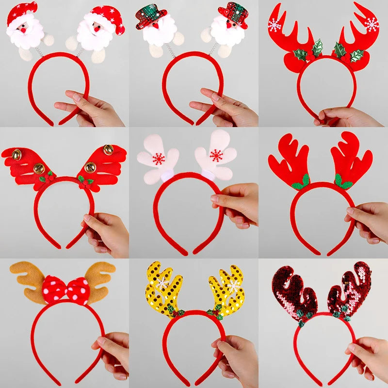 Headband Reindeer Antlers Soft Felt & Flexible Fit