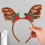 Headband Reindeer Antlers Soft Felt & Flexible Fit