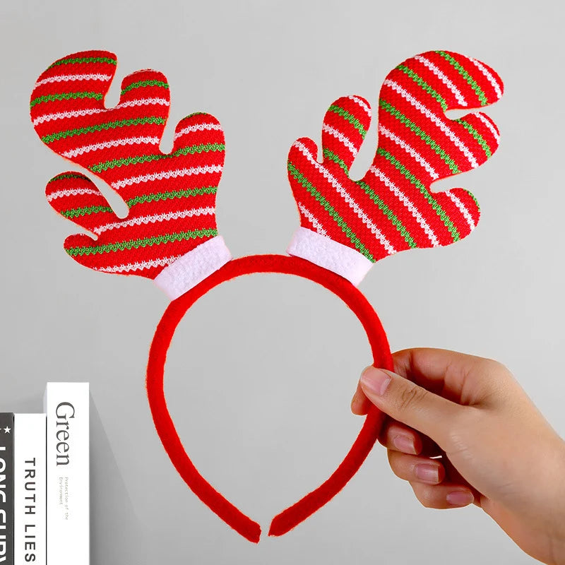 Headband Reindeer Antlers Soft Felt & Flexible Fit