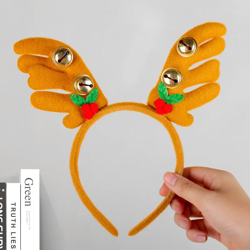 Headband Reindeer Antlers Soft Felt & Flexible Fit