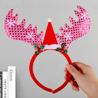 Headband Reindeer Antlers Soft Felt & Flexible Fit