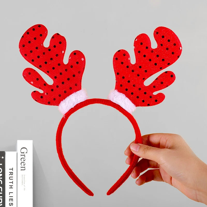 Headband Reindeer Antlers Soft Felt & Flexible Fit