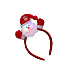 Headband Santa Light-Up LED Soft Fabric Elastic Fit
