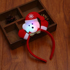 Headband Santa Light-Up LED Soft Fabric Elastic Fit