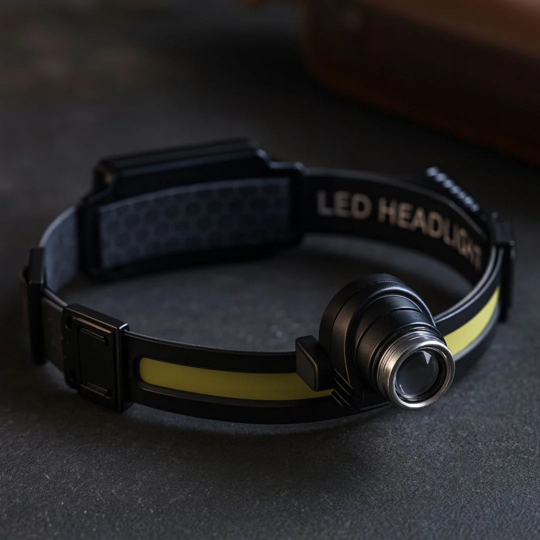 Headlamp 1000 Lumens Rechargeable USB-C Hands-Free Sensor