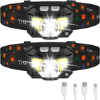 Headlamp Rechargeable 1200 Lumen Motion Sensor