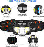 Headlamp Rechargeable 1200 Lumen Motion Sensor