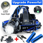 Headlamp Rechargeable Adjustable Zoom Beam & Multiple Modes