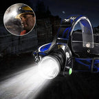 Headlamp Rechargeable Ultra-Bright LED Adjustable Zoom