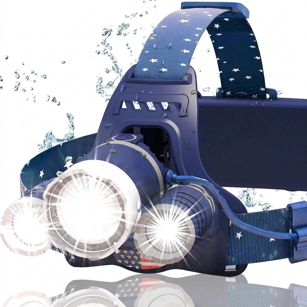 Headlamp USB Rechargeable 1080 Lumens & Red Light