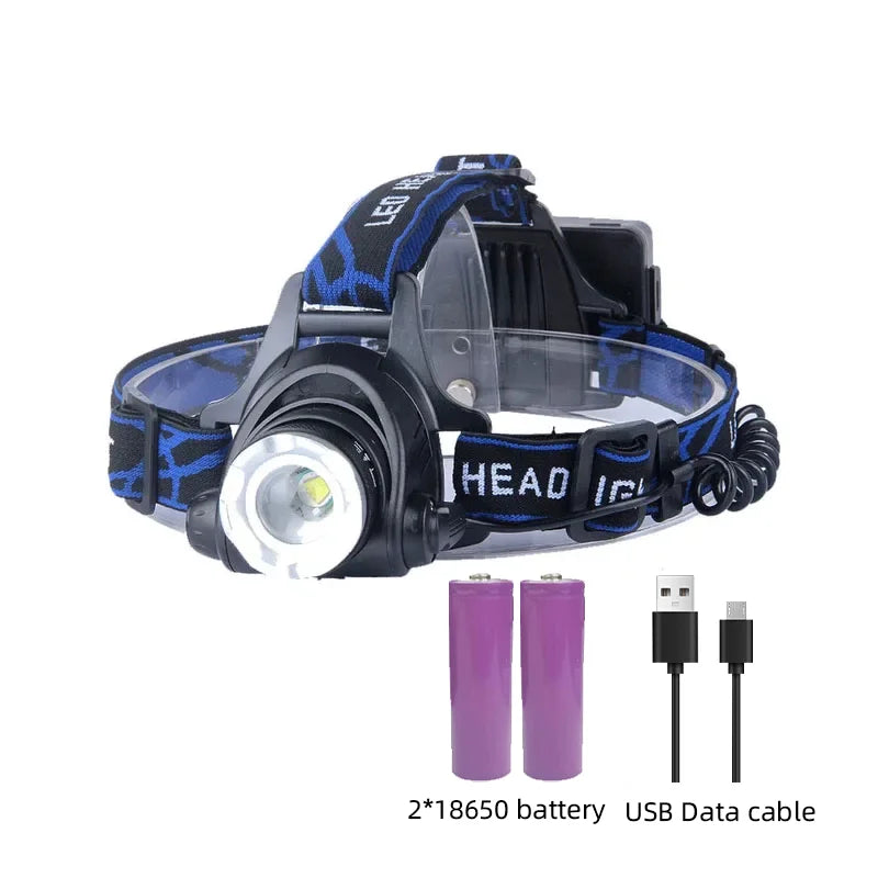 Headlamp USB Rechargeable 2000 Lumens Waterproof