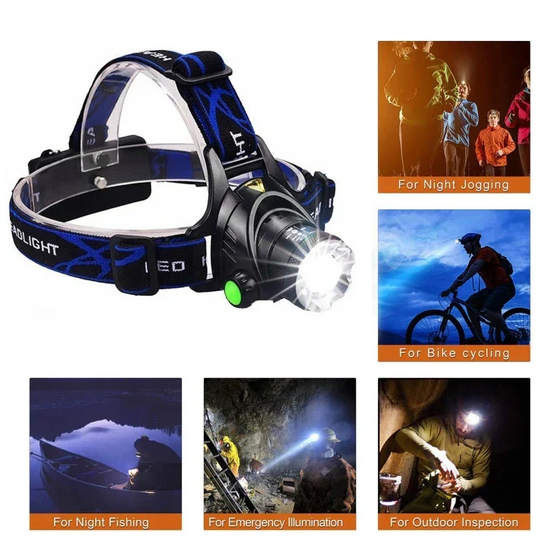 Headlamp USB Rechargeable 2000 Lumens Waterproof