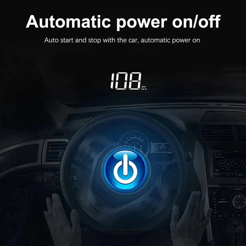 Heads-Up Speedometer Windshield Projection Auto Brightness