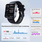 Health Smartwatch Non-Invasive Glucose & Heart Rate 7-Day Battery