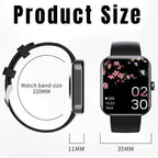 Health Smartwatch Non-Invasive Glucose & Heart Rate 7-Day Battery