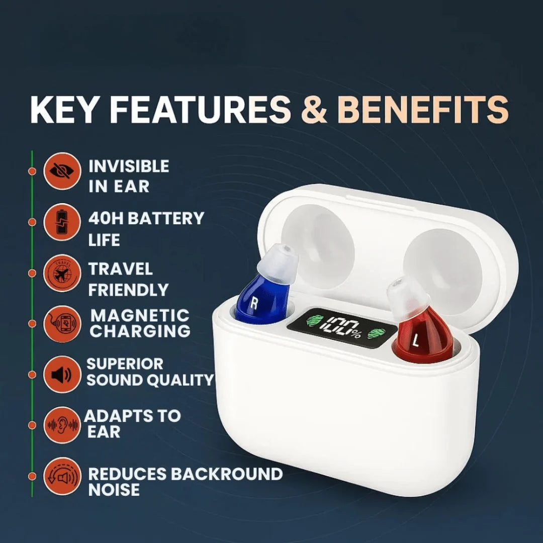 Hearing Aid In-Ear Rechargeable Clear Sound