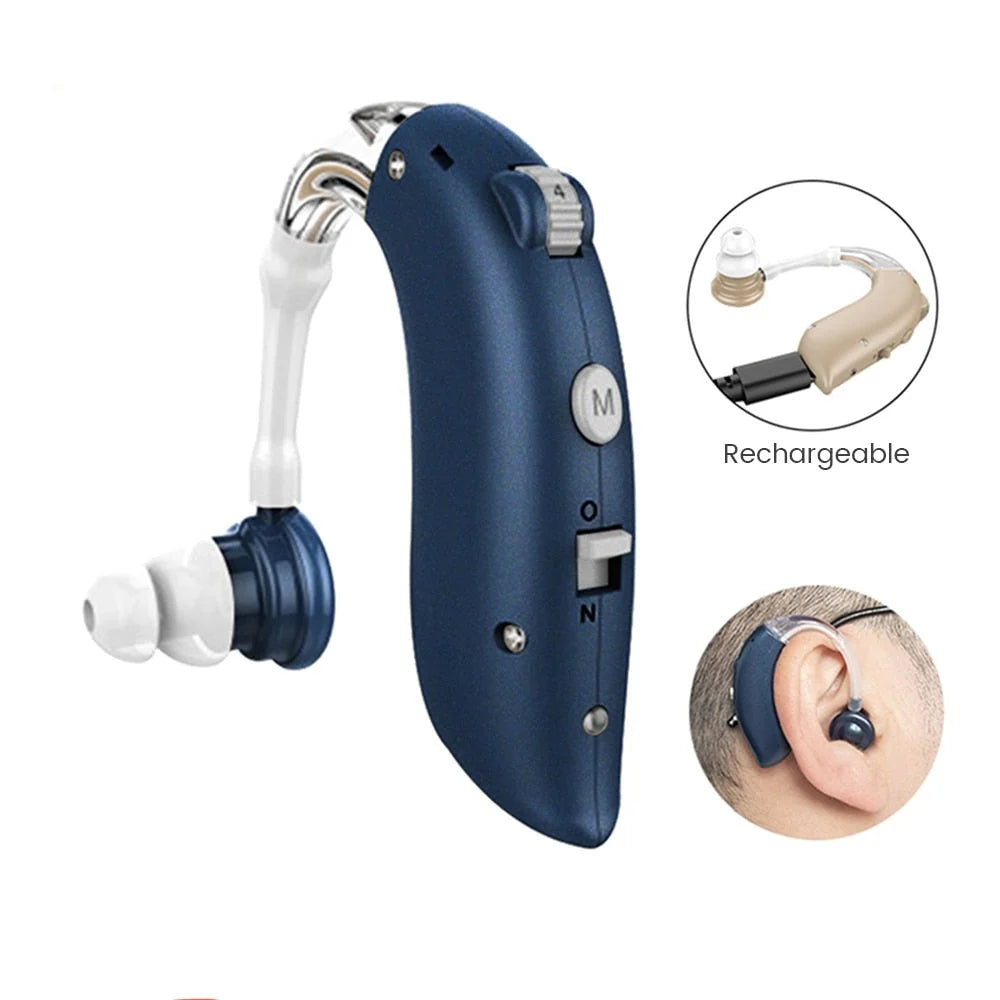 Hearing Aid Rechargeable Dual Noise Reduction 48-Hour Battery