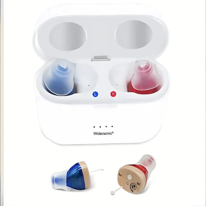 Hearing Aids Invisible Rechargeable 48-Hour Set of 2