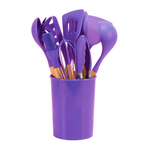 Heat-Resistant Silicone & Bamboo Cooking Utensil Set (12-Piece)