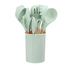 Heat-Resistant Silicone & Bamboo Cooking Utensil Set (12-Piece)