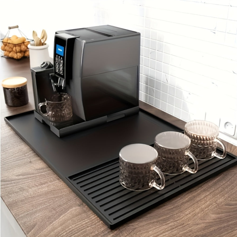 Heat-Resistant Silicone Coffee Bar Mat With Drainage