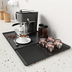 Heat-Resistant Silicone Coffee Bar Mat With Drainage