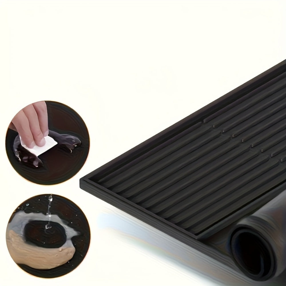 Heat-Resistant Silicone Coffee Bar Mat With Drainage