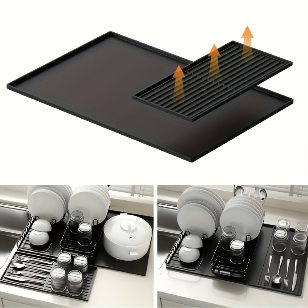 Heat-Resistant Silicone Coffee Bar Mat With Drainage