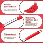 Heat-Resistant Silicone & Stainless Steel Utensil Set (3-Piece)