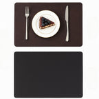 Heat-Resistant Vintage PU Leather Dining Placemat
