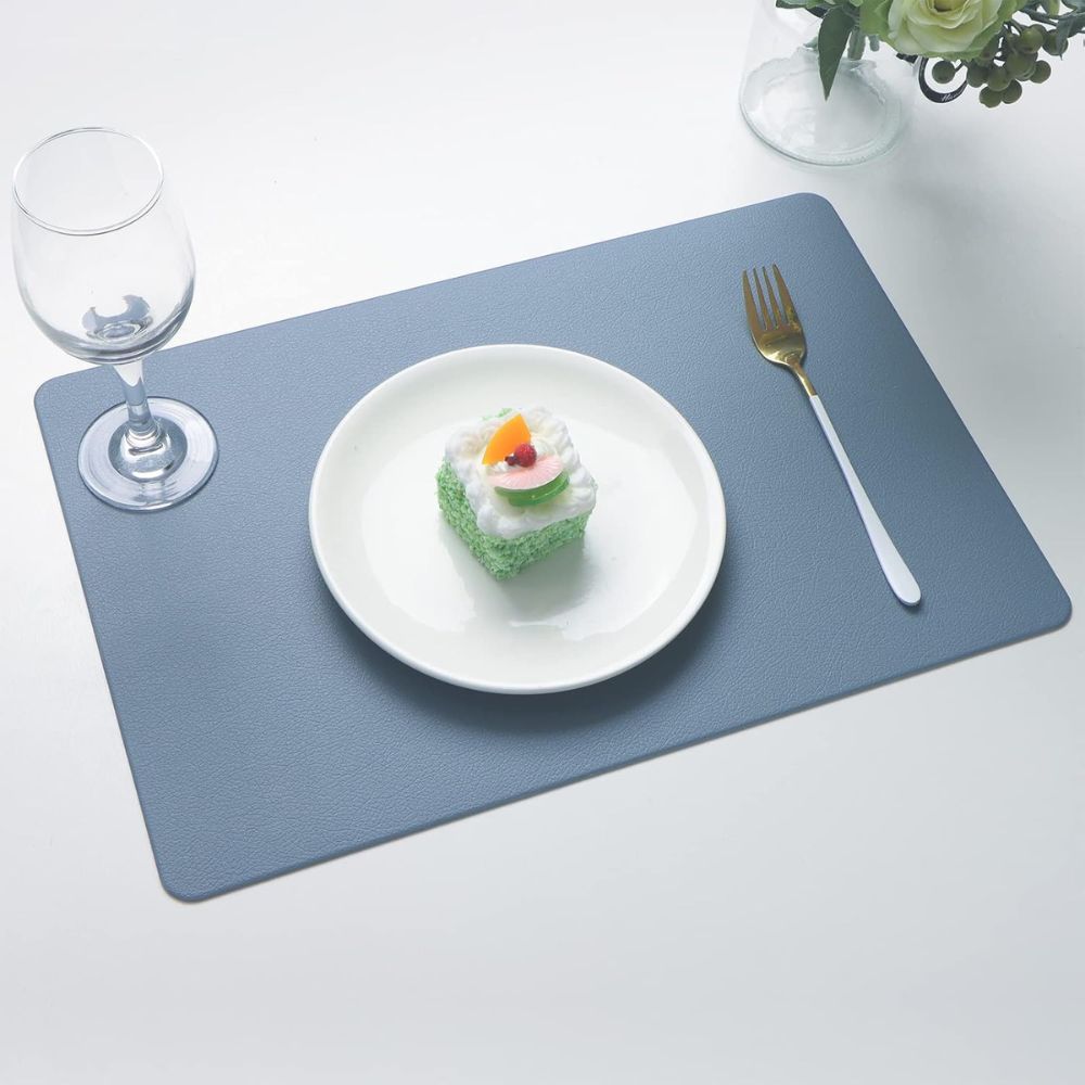 Heat-Resistant Vintage PU Leather Dining Placemat