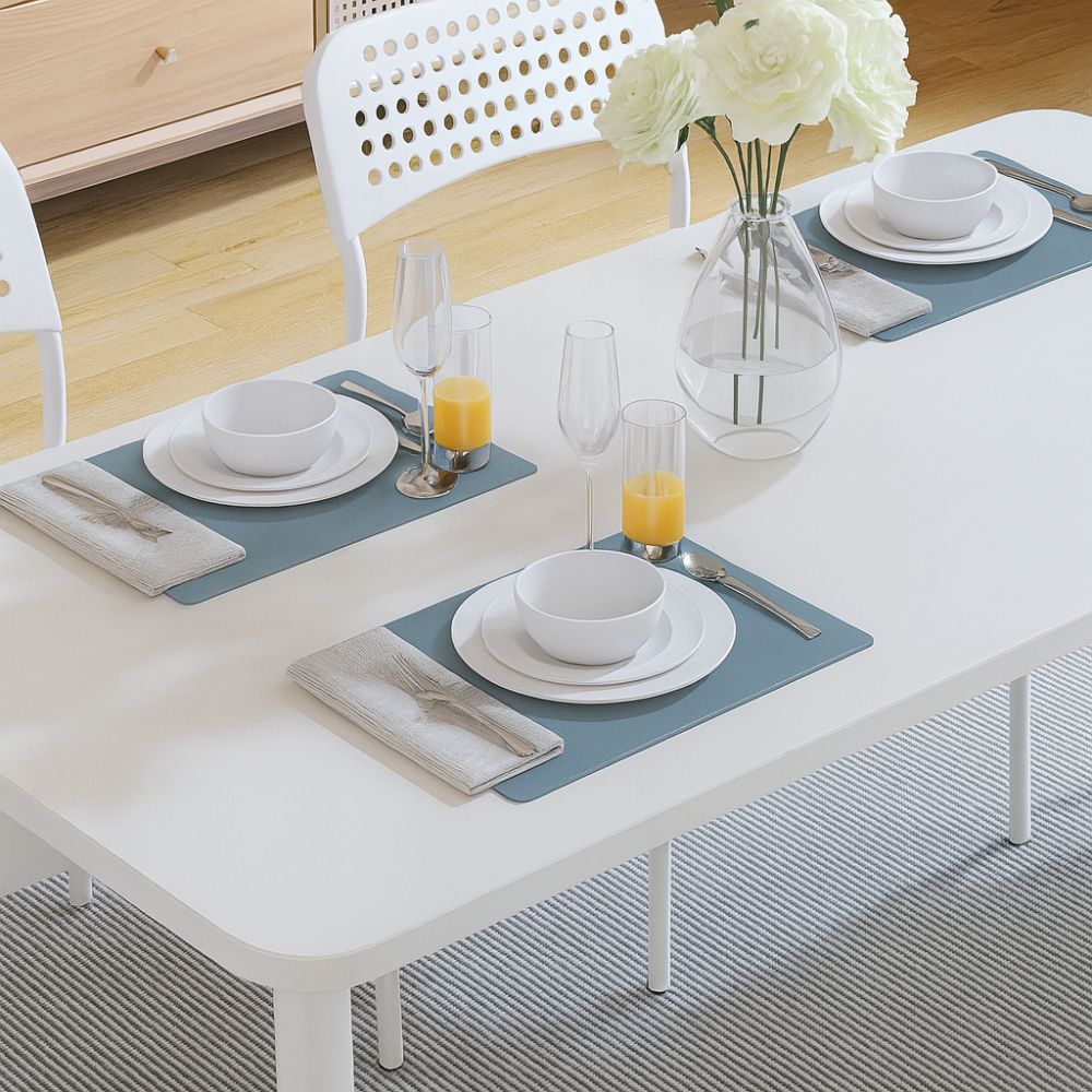 Heat-Resistant Vintage PU Leather Dining Placemat
