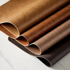 Heat-Resistant Vintage PU Leather Dining Placemat