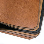 Heat-Resistant Vintage PU Leather Dining Placemat